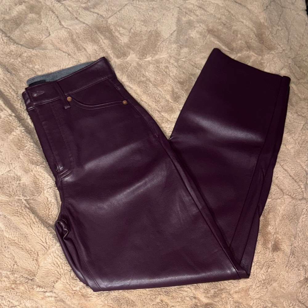 Express Women's Straight Leg Pants - Dark Purple